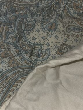 Paisley Reversible King Size Duvet Cover in Cream and Blue by Harbor House
